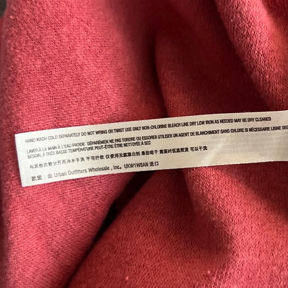 Free People Intimately Hi Rise Cozy Soft Fleece Joggers Light Red Size Large NWT - Picture 8 of 8